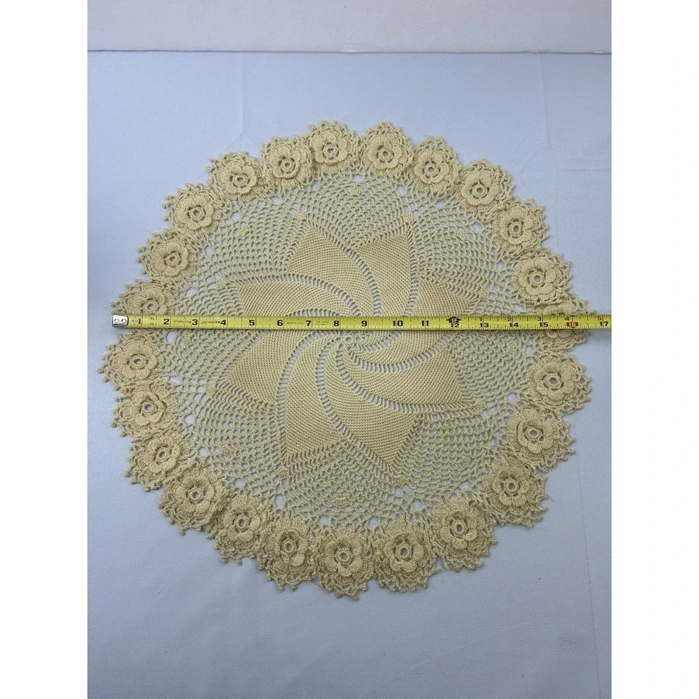 Vintage Handmade Crochet Doily 16